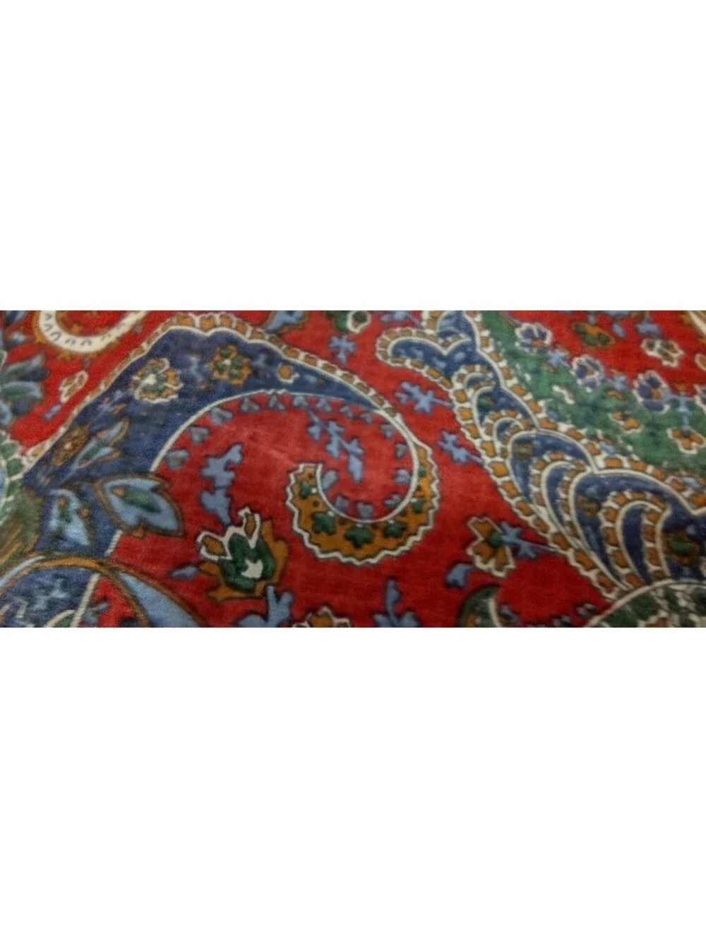 Vintage Paisley Pure Silk Scarf Men's Brown Bohemian Oblong 70s 80s Evening Wear
